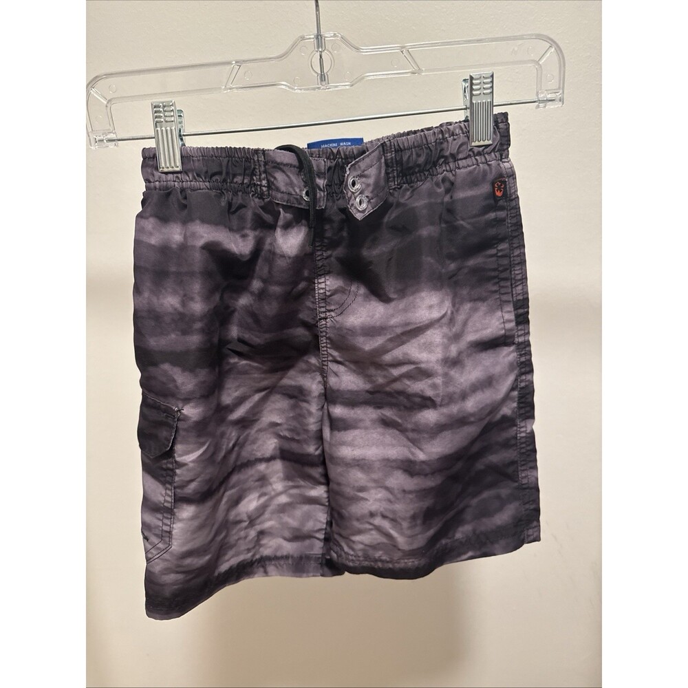Boys Grey Striped Hue Swim Shorts Size Xl Nbn Gear